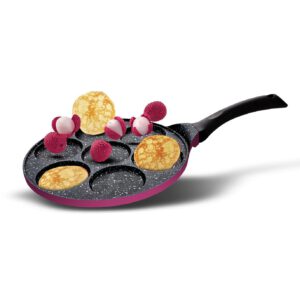 מחבת לביבות ופנקייק ורוד 26 ס”מ מסדרת Food Appeal Black Marble פוד אפיל